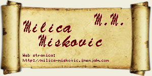 Milica Mišković vizit kartica